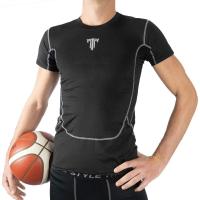 ราคา เสื้อรัดกล้ามเนื้อ แขนสั้น สีดำ / สีขาว THATA Cool Compression Shirt เสื้อแขนสั้น บอดี้ฟิต เสื้อรัดรูป Body fit (1186288522)