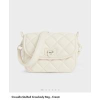 ราคา Charles&Keith Cressida Quilted Crossbody กระเป๋า สีครีม (25122449664)