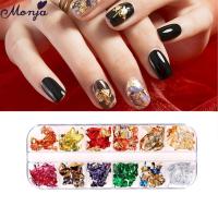 ราคา ส่งไวจากไทย❤️สต็อคพร้อม❤ฟอยล์อลูมิเนียมตกแต่งเล็บ 12 ช่อง/กล่อง (5649402335)