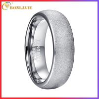 ราคา BONLAVIE 6 มม. Unisex Matte ทังสเตนคาร์ไบด์แหวนพ่นทราย เดิมทังสเตนแหวนแต่งงาน ด้านในขัดสูง Comfort Fit ขนาด 5-12 (40953957736)