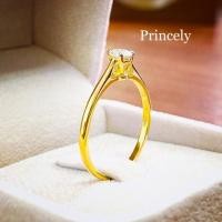 ราคา Princely แหวนเพชรทองเคแท้ 9K เพชรเม็ดเดี่ยว ไซส์30ตัง(เพชรสวิส) (29972285433)