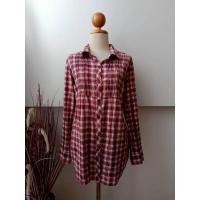 ราคา เสื้อเชิ้ตลายสก็อต Van ด้านหลังแต่งกระดุม (55106226145)