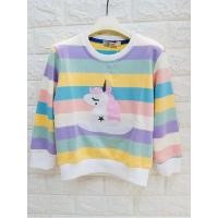 ราคา เสื้อเด็กลายริ้วยูนิคอร์นแขนยาว2-15ปี (5419438482)
