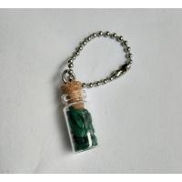 ราคา พวงกุญแจ ขวดแก้วจิ๋ว หินเสริมดวง หินมงคล ขวดแก้ว หินนำโชค หินแท้ พลอย มาลาไคท์ (Malachite) (23533488897)