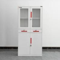 ราคา Ghouse Online SMITH ตู้เก็บเอกสารแบบกระจกและทึบบานเปิด 90x40x185ซม. BDL18 ขาว-ส้ม สินค้าขายดี! (29008224684)