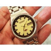 ราคา นาฬิกา Citizen automatic สภาพใหม่ จากปี 1970 สภาพสวยมากๆ หน้าปัดสีทอง 71-2817 (18567021207)