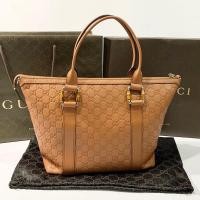 ราคา Gucci Caramel Brown Guccissima Leather Bamboo Bar Tote (20265533824)