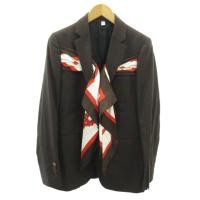 ราคา Burberry jacket scarf Brown Silk Direct from Japan Secondhand (46407105651)