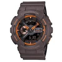 ราคา Casio G-Shock นาฬิกาข้อมือผู้ชาย สายเรซิ่น รุ่น GA-110TS-1A4 - สีเทา/ส้ม (283184540)