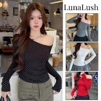 ราคา LunaLush✨เสื้อคุณภาพดี เสื้อแขนยาว เปิดไหล่ ทรงรัดพอดี งานติดเพชร ชิลๆแซ่บๆ ใส่ได้ทุกวัน"FY2319" (44651427797)