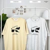 ราคา เสื้อยืด Oversize แบรนด์ Anywear ®️ ลาย CATTTTT (23350431136)
