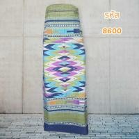 ราคา ผ้าฝ้ายทอมือลายน้ำไหลสีเขียว (ผ้าเป็นผืน)8600 (19165545047)