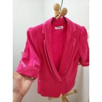 ราคา (Used like new มือสอง) ส่งต่อ ชุดสูทสมัครแอร์ สมัครงาน เสื้อBlazer+กระโปรง สีบานเย็น ร้าน Long collection สั่งตัด (21291396592)