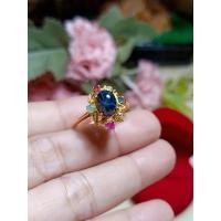 ราคา แหวนไพลินสยามเป็นสตาร์บางกะจะ 6ขา ขนาดกะรัตกว่าทรงหลังเบี้ย พลอยสวยน้ำงามมากๆ ล้อมด้วยแซฟไฟร์จันทบุรีทั้งหมด (19739253599)