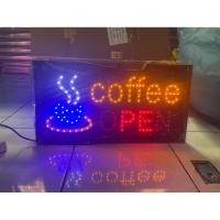 ราคา ป้ายไฟ LED ✅coffiee OPEN✅ป้ายข้อความ อักษร ป้ายไฟ LED ประดับหน้าร้านใช้ไฟ 220V ขนาด 25*48*2cm พร้อมส่งค่ะ (23061098022)