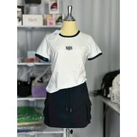 ราคา Marithe Francois Girbaud W Classic Logo Ringer Tee (White, Navy, Light Purple, White/Red, Pink, Sky Blue) (42561166521)