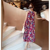 ราคา Flower Summer pleated dress สีแดงตรุษจีน เดรสยาวอัดพลีทสายเดี่ยวกุ๊นคอลายดอก ใส่ไปทะเล ต้อนรับซัมเมอร์☁️ (25263101679)