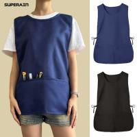 ราคา [สปู] ผ้ากันเปื้อนครัวพร้อมกระเป๋าศิลปะและงานฝีมือผ้ากันเปื้อนกันน้ํา คนพายหน้า ผ้ากันเปื้อนกับกระเป๋าทนทานครัวศิลปะสม็อคสําหรับจิตรกรรมทําความสะอาดผ้ากันเปื้อนทํางาน ไม่จํากัดเพศ สํา (29063327535)