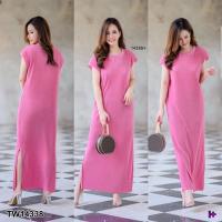 ราคา Maxi Dress #สาวอวบ เดรสยาวอัดพลีท ไหล่ล้ำ คอกลม ตัวยาวผ่าข้าง ทรงชิคๆสบายๆ เนื้อผ้าอัดพลีทขึ้นเงา (5686768694)