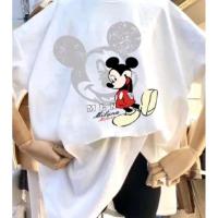 ราคา เสื้อยืดคอกลมลายมิกกี้เม้าส์ สีขาว ทรงบอย (22248567022)