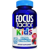 ราคา Focus Factor Kids Extra Strength Daily Chewable for Brain Health Support, 120 Count (52007293828)