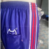 ราคา กางเกงบอลผ้ามัน ลาย4เส้น ติดอาร์ม freesize กางเกงบอลราคาส่ง กางเกงกีฬาขาสั้น ใส่สบาย ผ้ามัน ระบายอากาศได้ดี แห้งไว (1119030888)