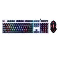 ราคา Razeak RKM-101 Keyboard + Mouse Combo ชุดมีไฟ เมาส์ คู่ คีย์บอร์ด สีเงิน (23337750974)