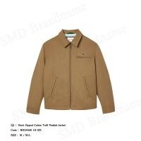 ราคา Lacoste เสื้อแจ็คเก็ต รุ่น Short Zipped Cotton Twill Padded Jacket Code: BH5958 10 SIX (26721735953)