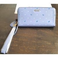 ราคา กระเป๋าสตางค์ ELLE ฟ้าครามลายหัวใจ ใหม่ แท้ (22610482788)