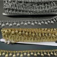 ราคา สังวาลย์/เพชรเส้นคัดเกรดดีสีสดสวยราคาต่อ1หลาสีเงิน/ทอง/อุปกรณ์ตกแต่ง สังวาลย์ดอกไม้ DIY ชุดไทย เหรียญโปรยทาน (27477325599)