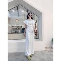 ราคา ส่งต่อ มือ1 จั๊มสูทขายาว ปลายแขนแต่งพู่ ซิปหลัง มาพร้อมเข็มกลัดโบว์ติดเพชร (16094822955)