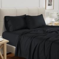 ราคา ชุดผ้าปูที่นอนสีล้วน 6ฟุต (KingSize) 5ชิ้น สีล้วน เกรดโรงแรม คิงไซส์ นุ่ม สีดำ ฝ้าย B23 (19882552256)