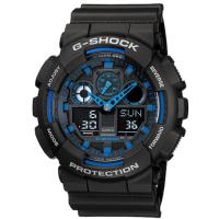 ราคา Casio G-Shock นาฬิกาข้อมือผู้ชาย สายเรซิ่น รุ่น GA-100,GA-100-1A2,GA-100-1A2DR - สีดำ (283186794)