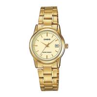 ราคา Casio Standard นาฬิกาข้อมือผู้หญิง สายสแตนเลส รุ่น LTP-V002,LTP-V002G,LTP-V002G-9A - สีทอง (2379210415)
