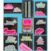 ราคา พร้อมส่ง//แม่พิมพ์ ฟองดอง ซิลิโคน Happy birthday HBD (เลือกแบบ) (26063333196)