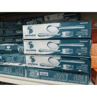 ราคา ช้อนส้อม สแตนเลส 12คู่ ตราหัวช้าง (28085029070)