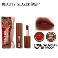 ราคา BEAUTY GLAZED ลิปสติก ลิปกลอส เนื้อแมตต์ ช็อกโกแลต กันน้ํา ให้ความชุ่มชื้น COD (14483634069)