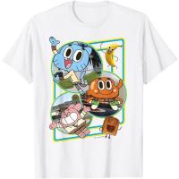 ราคา การ์ตูนการ์ตู นแอนิเมชั่น Forrest Gumball The Amazing World of Gumball รูปแบบ พิมพ์ผู้ ชายผ้ าฝ้าย 100% คอก (29405731588)