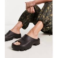 ราคา AllSaints Eclipse flatform sliders in black รองเท้าคล็อค Clogs แท้% (17998238448)