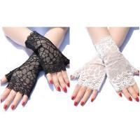 ราคา ถุงมือลายลูกไม้สีดำ สีขาว แบบเปิดปลายนิ้ว แนะนำผู้ใหญ่ (25169172413)