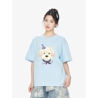 ราคา การออกแบบดั้งเดิม เสื้อยืดผ้าฝ้าย 100% ลาย พิมพ์สุนัขขนฟูน่ารักแนวการ์ตูนขี้เล่น ทรงหลวม รุ่นใหม่ฤดู ร้อน ใส่คู่กันได้ (44054541421)