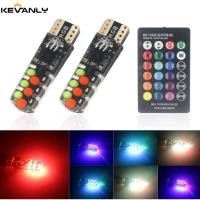 ราคา หลอดไฟรถยนต์ T10 RGB W5W LED RGB COB 194 168 หลากสีพร้อมรีโมท 1 ชุด (6842082309)
