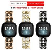ราคา สายโลหะหรูหราสายหนังสแตนเลสสําหรับ Fitbit Versa 3 / Fitbit Sense / Fitbit Versa 4 / Fitbit Sense 2 (10943744146)