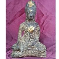 ราคา พระบูชาพระเทริดขนนก หน้าตัก6นิ้ว Buddha amulet, Buddha amulet, feather amulet, lap size 6 inches เนื้อหินศิลาแลง เก่าจัด (22168688486)