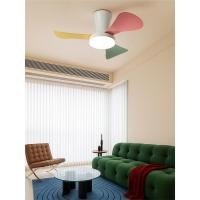 ราคา Memphis bedroom children's fan light, dining room ceiling fan, ceiling-mounted electric fan light, macaron-style home li (51706486120)