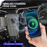 ราคา 15W Wireless Charger Fast Wireless Charging Motorcycle GPS Phone Holder Navigation Holder For Most (43627174239)