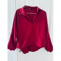 ราคา ส่งต่อ Istyle เสื้อเชิ้ต คอปก สีแดงเลือดหมู (28430502325)