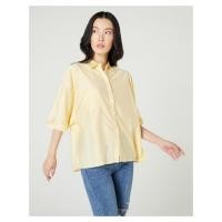 ราคา YNO Silky 3/4 sleeves shirt เสื้อเชิ๊ตแขนถกมียางยืดที่ปลายแขน 23780 (17661276399)