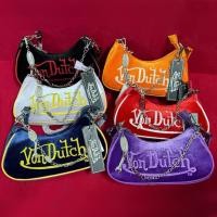 ราคา กระเป๋าไหล่เดียว Von Dutch อเมริกันสไตล์ ของแท้ มีการใช้งานบ้าง (50657414812)