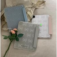 ราคา เคสแท็บเล็ต กันกระแทก ประดับโบว์ สีชมพู พร้อมช่องใส่ปากกา สไตล์เกาหลี สําหรับ Ipad 2022 iPad10 air5 mini6 Air4 43 ซม. 2021 (24971615568)